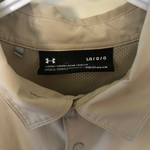 Under Armour Men's Vented Tac Hunter Short Sleeve Shirt, Desert Sand, Large - Picture 3 of 6